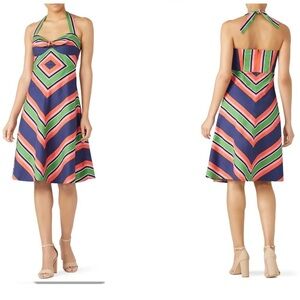 Trina Turk Rhiannon Geometric Colorblock Dress size 10
